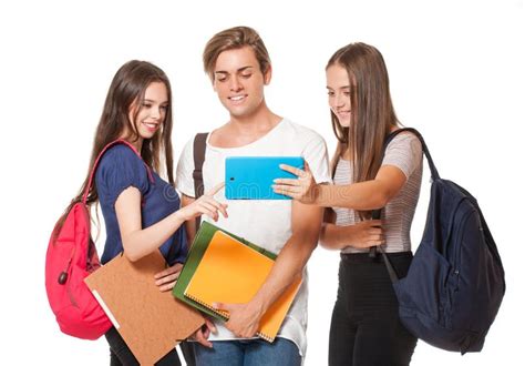 Happy High School Students Stock Image Image Of Exercise Classmate