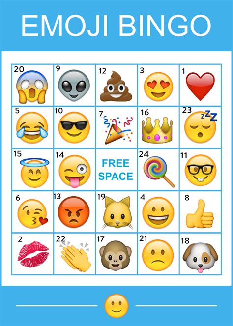 Find & download the most popular emoji vectors on freepik ✓ free for commercial use ✓ high quality images ✓ made for creative projects. Free Printable Emoji Bingo Game | CatchMyParty.com | Tween ...