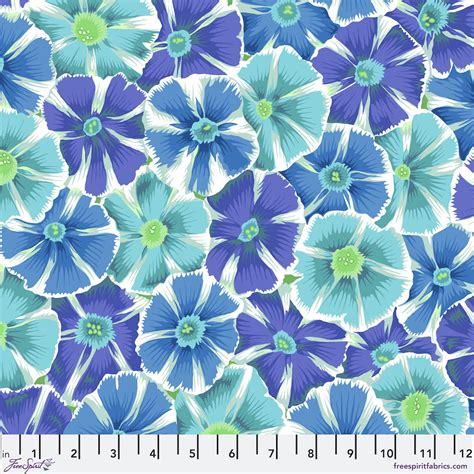 Kaffe Fassett 2022 August Pinwheels Blue Petting Fabric