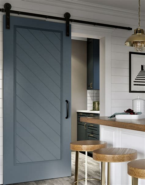 The moda translucent glass door works great as a barn door. ¿Cómo hacer puertas para interiores corredizas tipo granero?
