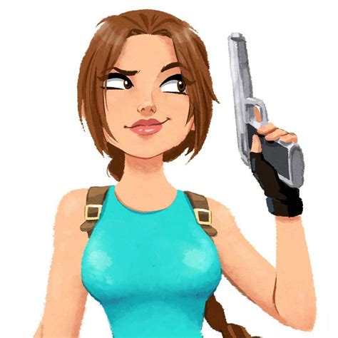 coloured the lara sketch as much as i like the new tomb raider games the original lara will