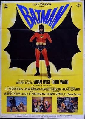 Batman and robin battle the combined forces of four supercriminals who have stolen an invention and intend purchase rights. BATMAN THE MOVIE (1966) Italian 2F movie poster 39x55 ADAM ...
