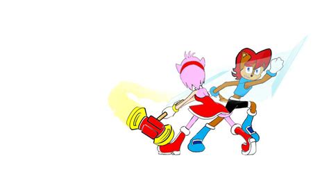 Sally Vs Amy Sparring By Rotalice2 On Deviantart