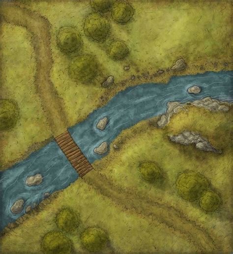 River Crossing Battlemap By Evile Eagle Dungeon Tiles Dungeon Maps