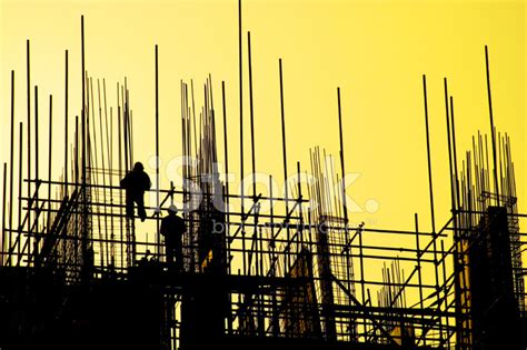 Silhouette Of Construction Workers Stock Photo Royalty Free Freeimages