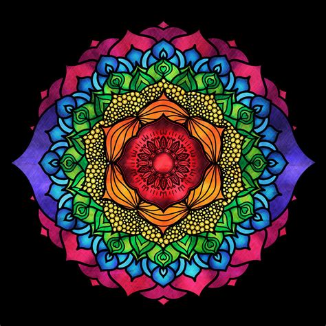 7 Chakra Mandala Design Digital Art By Serena King Fine Art America