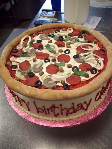 Top with a generous portion of sprinkles. Pizza cake | Pizza birthday cake, Party cakes, Pizza cake