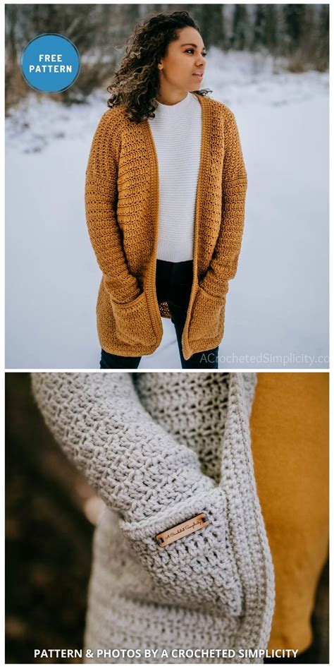 10 Free Modern Crochet Cardigan Patterns For Women The Yarn Crew