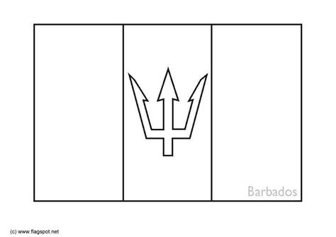 Barbados Flag Coloring Pages Learny Kids