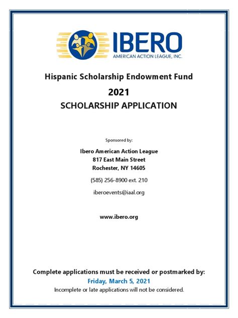 Scholarship Application Hispanic Scholarship Endowment Fund Pdf