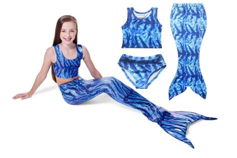 Kid Girls Summer Mermaid Tail Split Bathing Suit Piece Suit Fin Fun