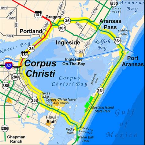 Corpus Christi Texas Carte Et Image Satellite