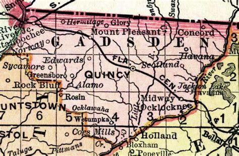 Map Of Gadsden County Florida 1898