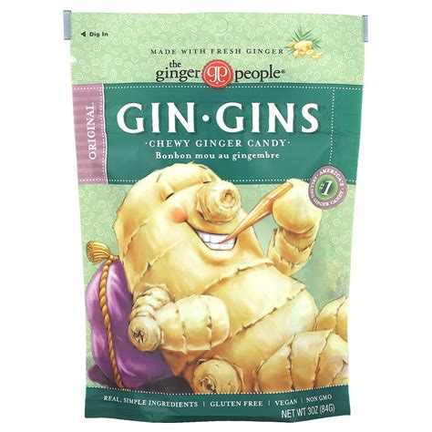 The Ginger People Gin Gins Chewy Ginger Candy Original 3 Oz 84 G
