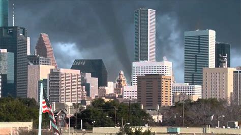 Tornado Hits Downtown Houston Youtube