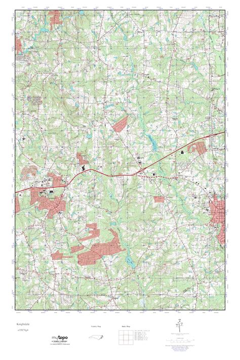 Mytopo Knightdale North Carolina Usgs Quad Topo Map