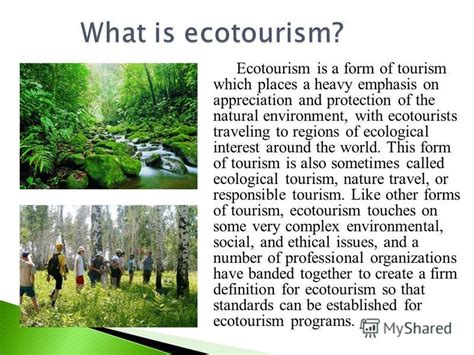 Презентация на тему Ecotourism Is A Form Of Tourism Which Places A