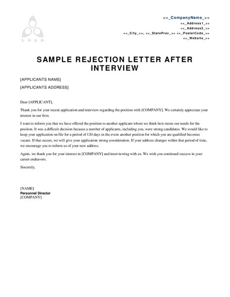 Internship Rejection Letter Offer Letter Examples 39 In Ms Word Pages