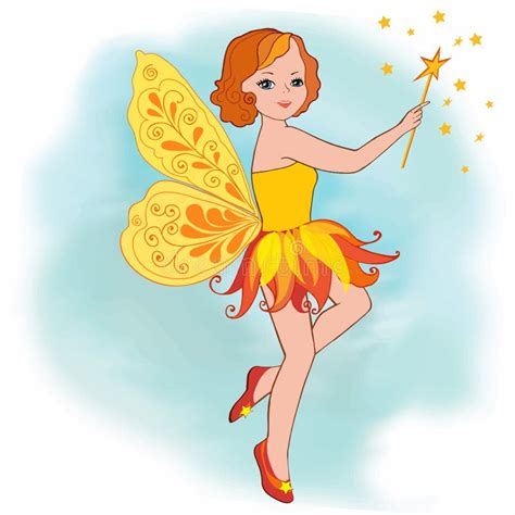 Illustration Yellow Fairy Stock Vector Illustration Of Magic 99011151