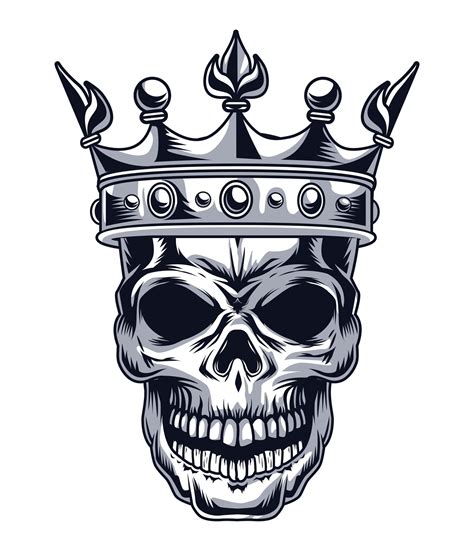 Skull With Crown 2498596 Vector Art At Vecteezy