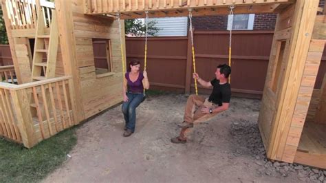 Diy a frame play house. How to build a serious backyard wood playset! - YouTube