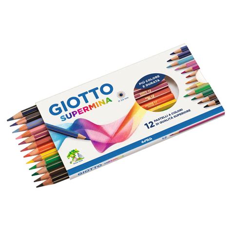 Matite Colorate Pastelli Supermina Giotto Colori Assortiti Astuccio