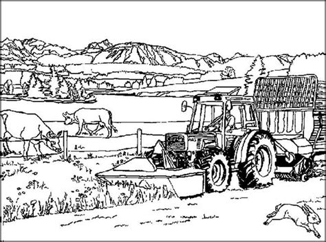 Ausmalbild traktor aus der rubrik bauernhof zum kostenlosen ausdrucken und ausmalen. Bauernhof (7) | Ausmalbilder Kostenlos