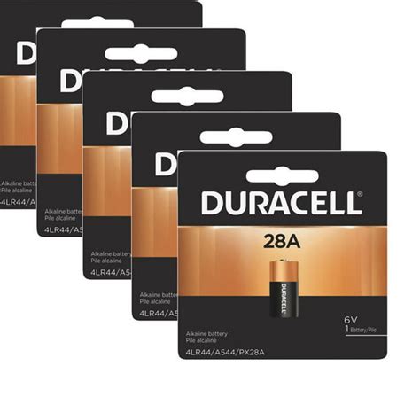 5 Pcs Duracell 4lr44 28a A544 A28px A28 6v Alkaline Battery