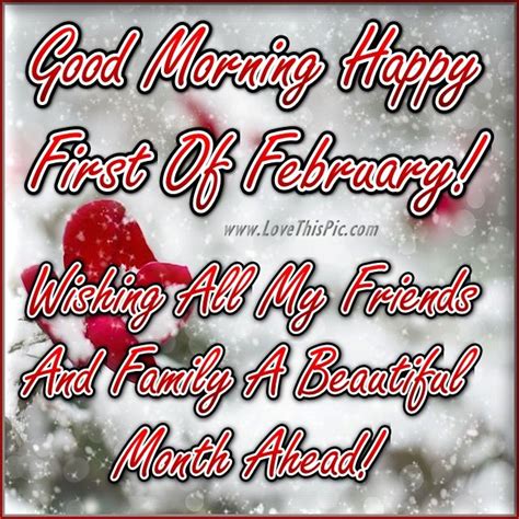 Good Morning Happy First Of February Winter Quote Pictures Photos And