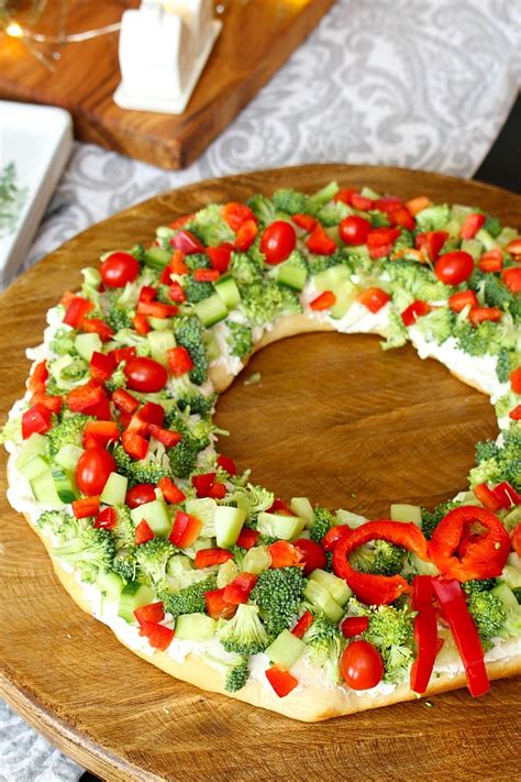 Collection by bon appetit magazine • last updated 3 weeks ago. Christmas Appetizer - Christmas Wreath Veggie Pizza ...