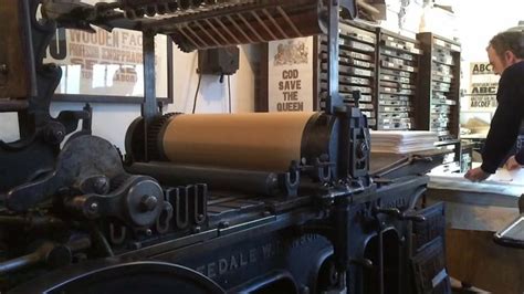 Justin Knopp Printing Wood Type Posters At Typoretum On An Antique