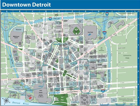 Detroit Downtown Map