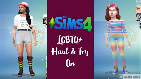 Sims Lgbtq Cc Haul Try On Youtube