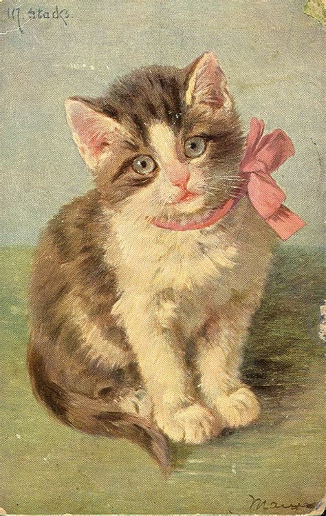 Ct 0105 Kitten Art Cats Illustration Kittens Vintage