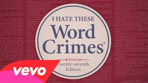 Weird Al Yankovic Word Crimes