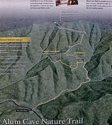 Alum Cave Trail Map Photos Diagrams And Topos Summitpost