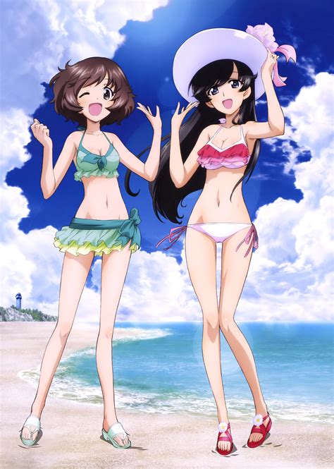 Akiyama Yukari Isuzu Hana Girls Und Panzer Absurdres Highres Official Art 10s 2girls D
