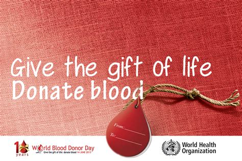 June 14 Is Blood Donor Day Give The T Of Life Donate Blood A