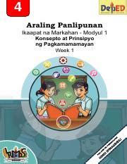 Ap Q M Pdf I Araling Panlipunan Ikaapat Na Markahan Modyul