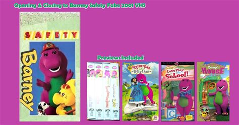 Barney's rhyme time rhythm (vhs) purple dinosaur kids video childrens tv show. Opening and Closing to Barney Safety 2001 VHS | Custom ...