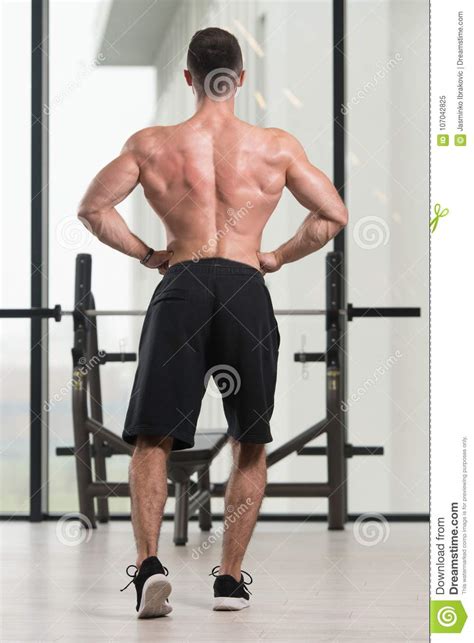 Bodybuilder Flexing Muscles Stock Image Image Of Beauty Chest 107042825