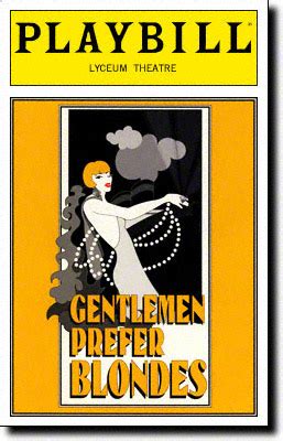 Gentlemen Prefer Blondes Broadway Lyceum Theatre Playbill