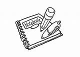 Notebook Coloring Cartoon Clipart Template sketch template
