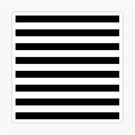 Black And White Horizontal Stripes Sticker For Sale By Starrylite