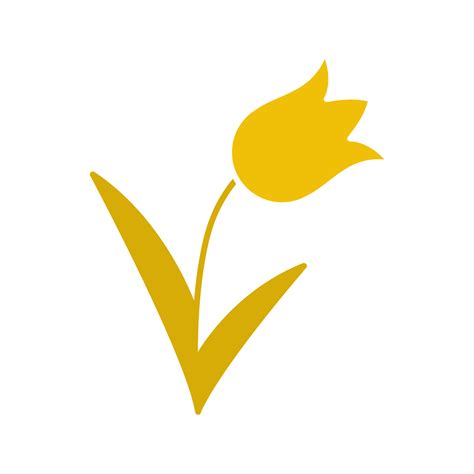 Tulip Glyph Color Icon Silhouette Symbol On White Background Negative