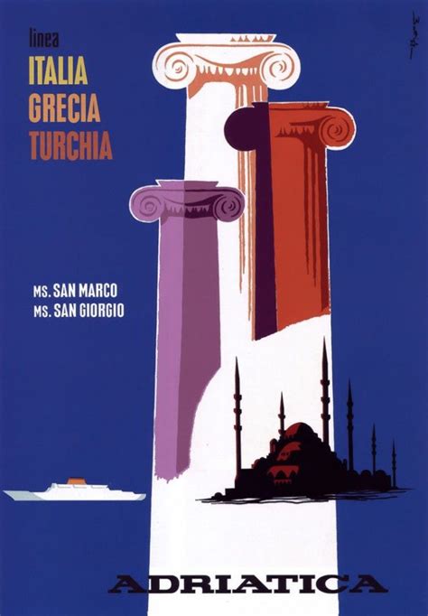 Angelo Battistella: navigating poster art - Italian Ways | Poster art, Travel poster design, Poster