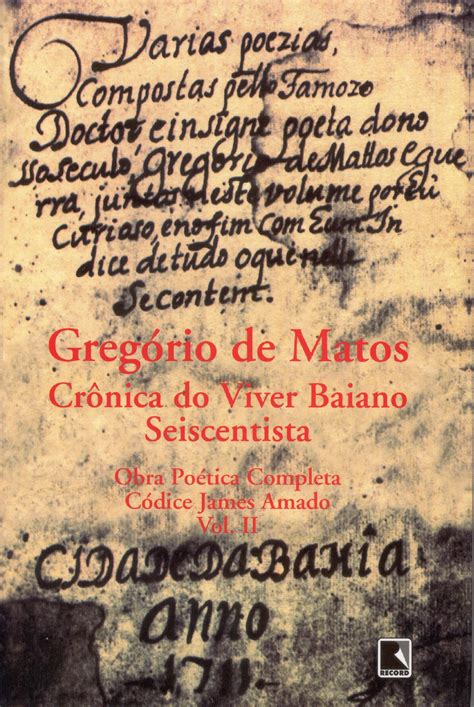 Gregório De Matos Obra Poética Completa 2 Volumes Grupo Editorial