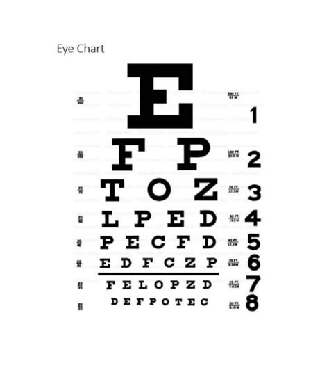 50 Printable Eye Test Charts Printabletemplates Distance Acuity