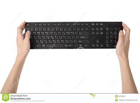 Holding Keyboard Stock Image Image Of Control Computer 50732207