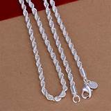 Images of Silver Rope Chain Necklace